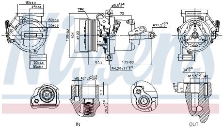 SMART Компресор кондиціонера FORFOUR 14-, RENAULT TWINGO III 14- NISSENS 891074