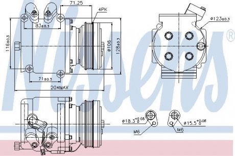 Компрессор кондиционера NISSENS 89226