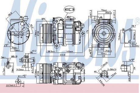 Компрессор кондиционера NISSENS 89595