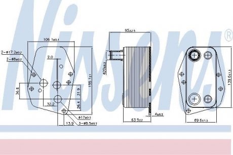 Радиатор масляный MВ SPRINTER W901-905/VITO I W 638 NISSENS 90618 (фото 1)