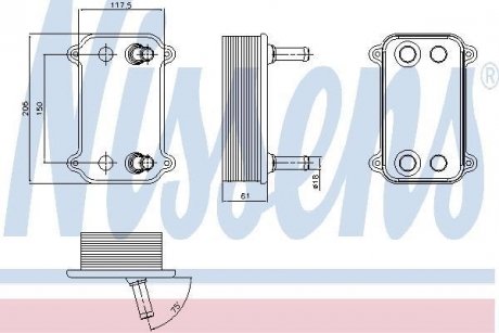 Радиатор масляний NISSENS 90735 (фото 1)