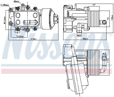 Радіатор масляний NISSENS 91315