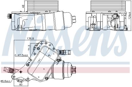 Радиатор масляный NISSENS 91339