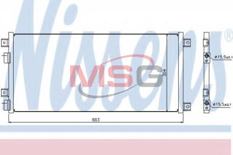 Конденсер кондиционера NISSENS 940004