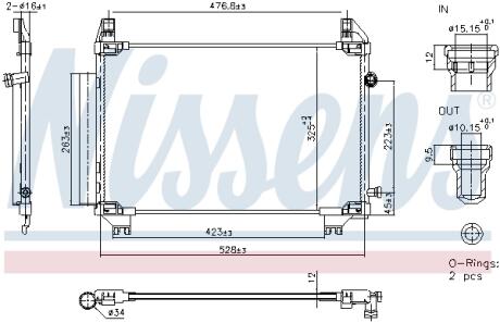 Радіатор кондиціонера First Fit NISSENS 940943