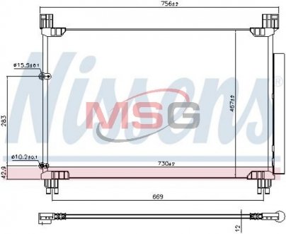 Радіатор кондиціонера NISSENS 941147