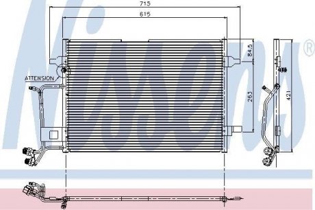 Радиатор кондиционера A4 / PASSAT5 MT/AT 97-01 NISSENS 94207 (фото 1)