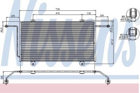 Радиатор кондиционера 1.9DTI rn,2.8DTI rn Renault Master II 98-10 NISSENS 94326* (фото 1)