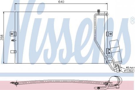 Радиатор кондиционера NISSENS 94862