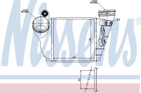 Интеркулер SKODA OCTAVIA I (1U) (96-)/VOLKSWAGEN GOLF IV (1J) (97-) NISSENS 96487 (фото 1)