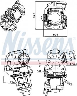 Клапан рециркуляціі ВГ (EGR) NISSENS 98150