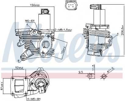 Клапан рециркуляціі ВГ (EGR) NISSENS 98189