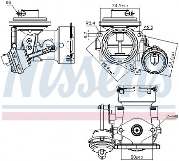 Клапан рециркуляціі ВГ (EGR) NISSENS 98299