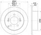 Диск тормозной задний Hyundai Tucson 2.0 (04-10)/ Kia Sportage, Magentis 2.0, 2.7 (09-) Nisshinbo ND6002K (фото 1)