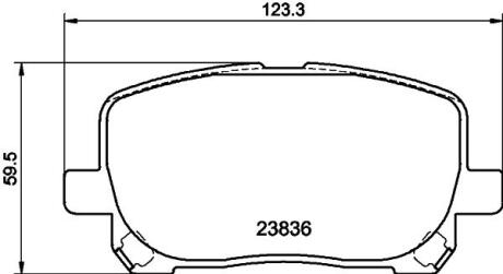 Колодки гальмівні дискові передні Toyota Avensis 2.0, 2.4 (01-11) Nisshinbo NP1009
