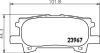 Колодки гальмівні дискові задні Lexus 300, 400h, 450h (06-08) Nisshinbo NP1028 (фото 1)