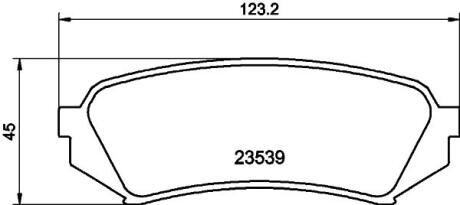 Колодки гальмівні дискові задні Toyota Land Cruiser 100 4.2, 4.7 (98-) Nisshinbo NP1029