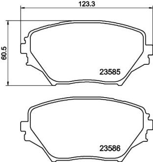 Колодки гальмівні дискові передні Toyota RAV-4 1.8, 2.0 2.4 (00-05) Nisshinbo NP1036