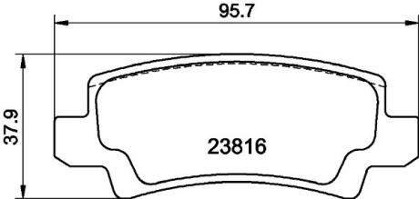 Колодки гальмівні дискові задні Toyota Corolla 1.4, 11.6, 1.8 (02-07) Nisshinbo NP1044