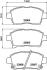 Колодки гальмівні дискові передні Toyota Corolla 1.5, 1.8 (02-07),Yaris 1.0, 1.3, 1.5, 1.8 (99-05) Nisshinbo NP1054 (фото 1)