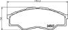 Колодки тормозные дисковые передние Toyota Hilux 2.5, 2.7, 3.0 (07-) Nisshinbo NP1055 (фото 1)