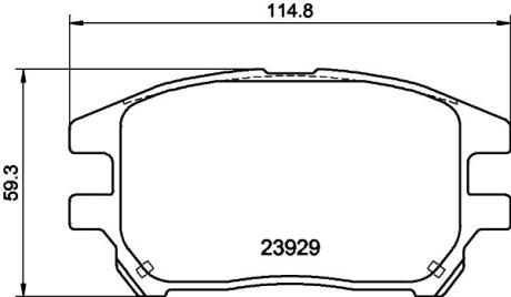 Колодки гальмівні дискові передні Lexus RX 300 (00-03) Nisshinbo NP1076