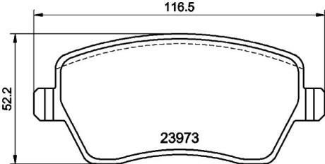 Колодки тормозные дисковые передние Renault Duster, Dokker, Logan, Kangoo 1.5, 1.6 (08-) Nisshinbo NP2010