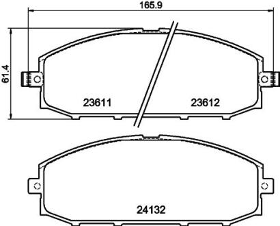 Колодкитормозныедисковые передние Nissan Patrol 3.0, 4.2, 4.8 (00-) (NP2026) NIS Nisshinbo NP2026SC