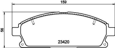 Колодки тормозные дисковые передние Nissan X-Trail 2.0, 2.2, 2.5 (01-) Nisshinbo NP2030