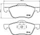 Колодки тормозные дисковые передние Nissan Primera 1.6, 1.8, 2.0 (96-02) Nisshinbo NP2071 (фото 1)