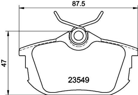 Колодки тормозные дисковые задние Mitsubishi Carisma, Colt VI 1.6, 1.8 (00-09) Nisshinbo NP3025
