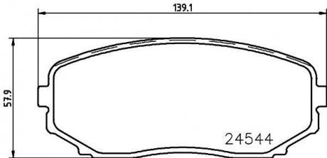 Колодки гальмівні дискові передні Mazda CX-7, CX-9 2.2, 2.3, 3.5, 3.7 (06-) Nisshinbo NP5015 (фото 1)