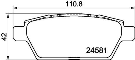 Колодки гальмівні дискові задні Mazda 6 2.3, 3.7 (05-) Nisshinbo NP5026