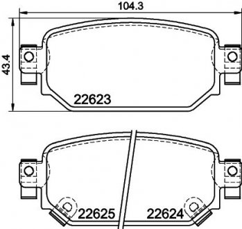 Колодкитормозныедисковые задние Mazda 3 (13-), CX-3 (15-) Nisshinbo NP5072