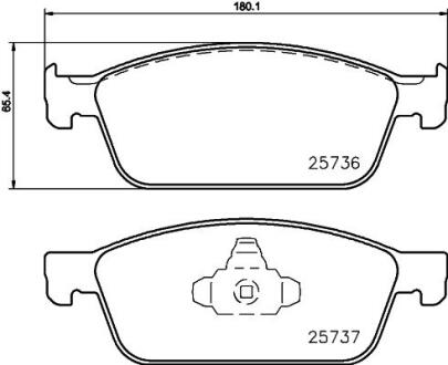 Колодки гальмівні дискові передні Strong Ceramic Ford Kuga II (12-), Ford Focus III (10-) Nisshinbo NP5074SC