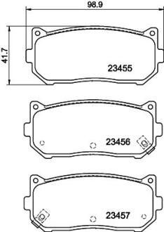 Колодки тормозные дисковые задние Kia Cerato, Carens 1.6, 1.8 2.0 (02-) Nisshinbo NP6026