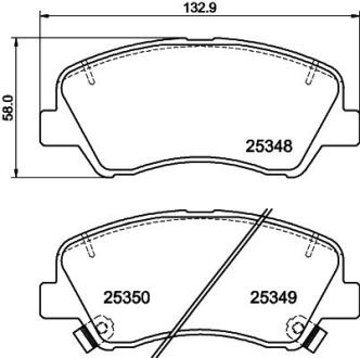 Колодки гальмівні дискові передні Hyundai Accent, i20/Kia rio 1.2, 1.4, 1.6 (11-) Nisshinbo NP6041