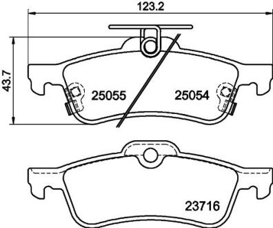 Колодки тормозные дисковые задние Honda Civic IX 1.4, 1.6, 1.8, 2.2 (12-) Nisshinbo NP8041