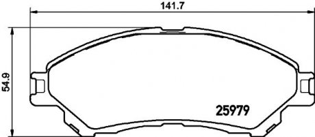 Колодки гальмівні дискові передні Suzuki SX4 (13-) Nisshinbo NP9022