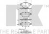 Комплект тормозных колодок, дисковый тормоз NK 224795 (фото 2)