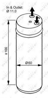 Осушувач кондиціонера RENAULT CLIO II, SCENIC I 1.4-3.0 09.99- NRF 33120 (фото 1)