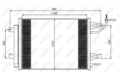 Радиатор кондиционера NRF 350073