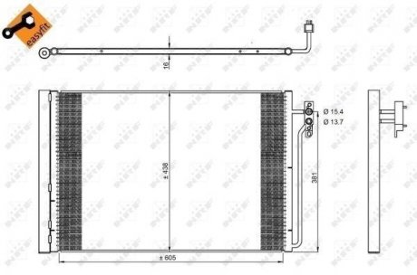 Конденсер кондиционера NRF 350224