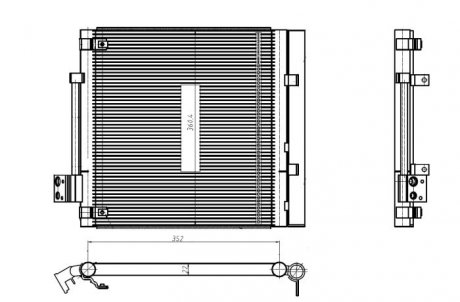 Радиатор кондиционера EASY FIT NRF 350448