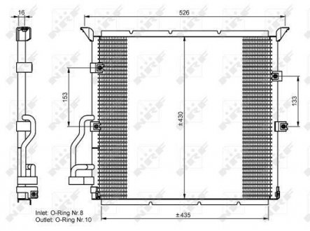 Конденсатор кондиционера BMW 316i 90- NRF 35586