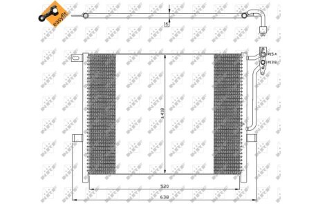 Конденсатор кондиціонера BMW 3-Series E46 98-/Z4 03- NRF 35589