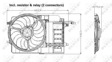 Вентилятор радиатора NRF 47302