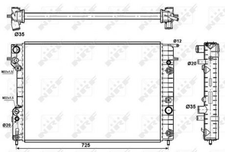 Радиатор Opel Omega B 2,5-3,0 V6 94-00 NRF 529689