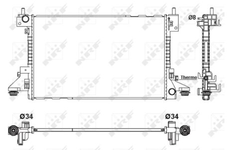 Радіатор системи охолодження NRF 53160