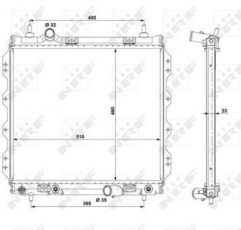 Радиатор охлаждения двигателя NRF 53337